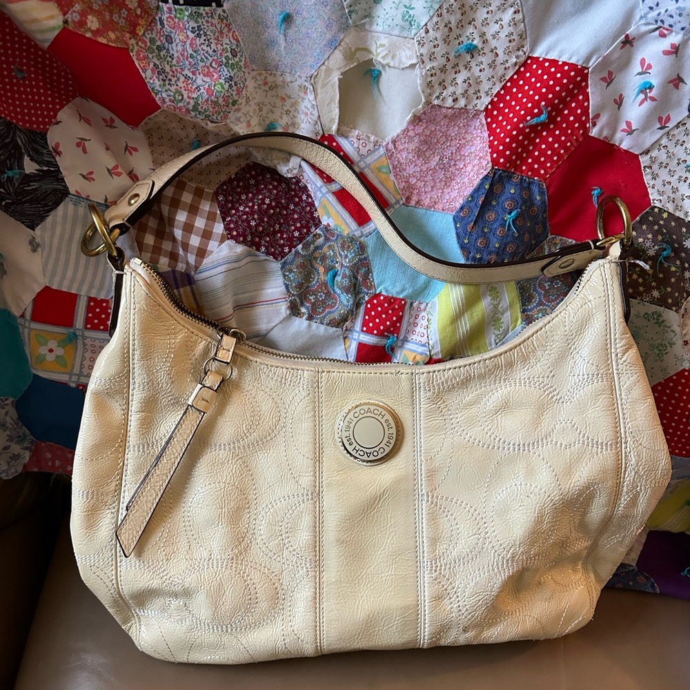Coach Cream Slouchy Hobo Bag